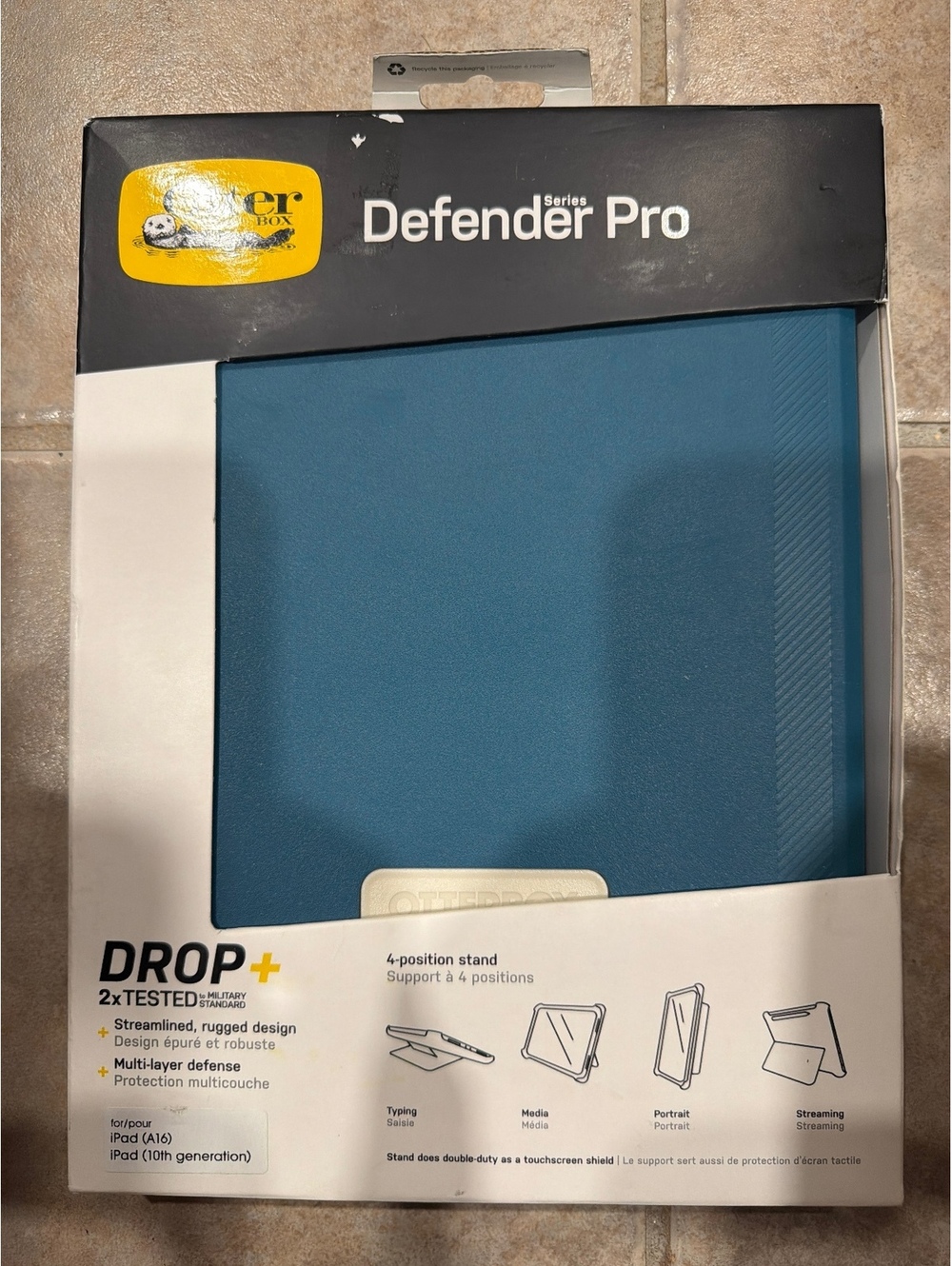 OtterBox Defender Pro Case iPad A16 10th Gen Baja Beach Blue 77-90083